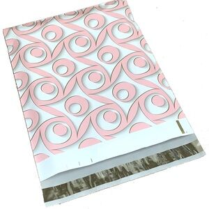 14x17 (10) Pink Geometric Design PolyMailer